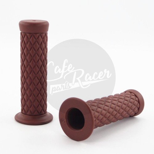 Punhos cafe racer castanhos - Fechados
