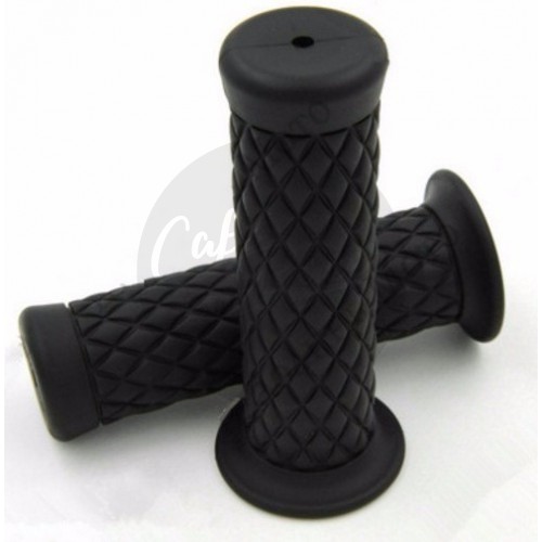 Punhos cafe racer pretos - Fechados